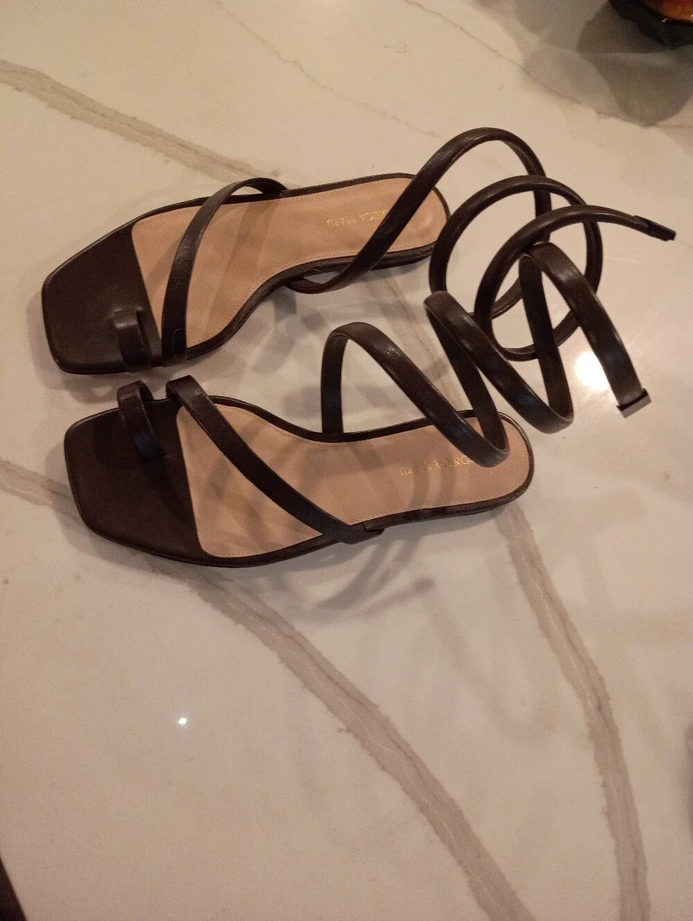 New Without Tags Veronica Beard Allura Brown  Wrap-Around Leather Belted Size 7